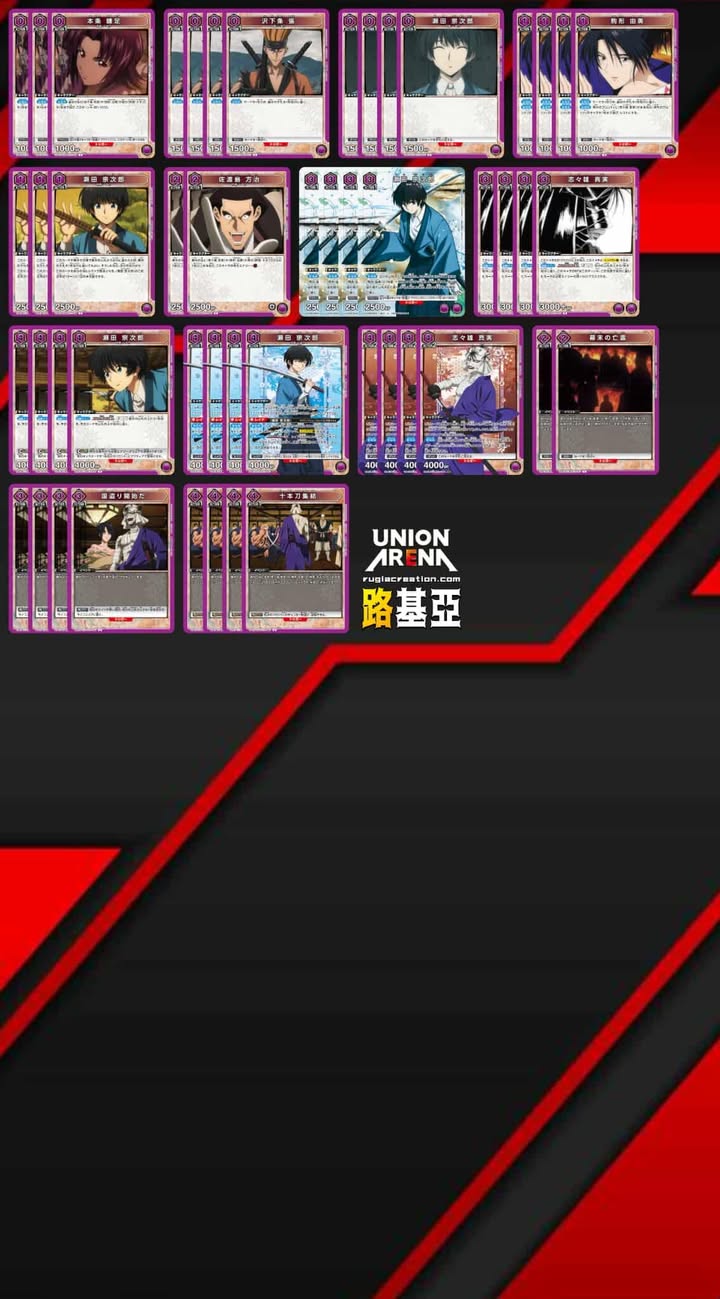 志志雄&十本刀 浪客劍心 ―明治劍客浪漫譚― 上位卡表