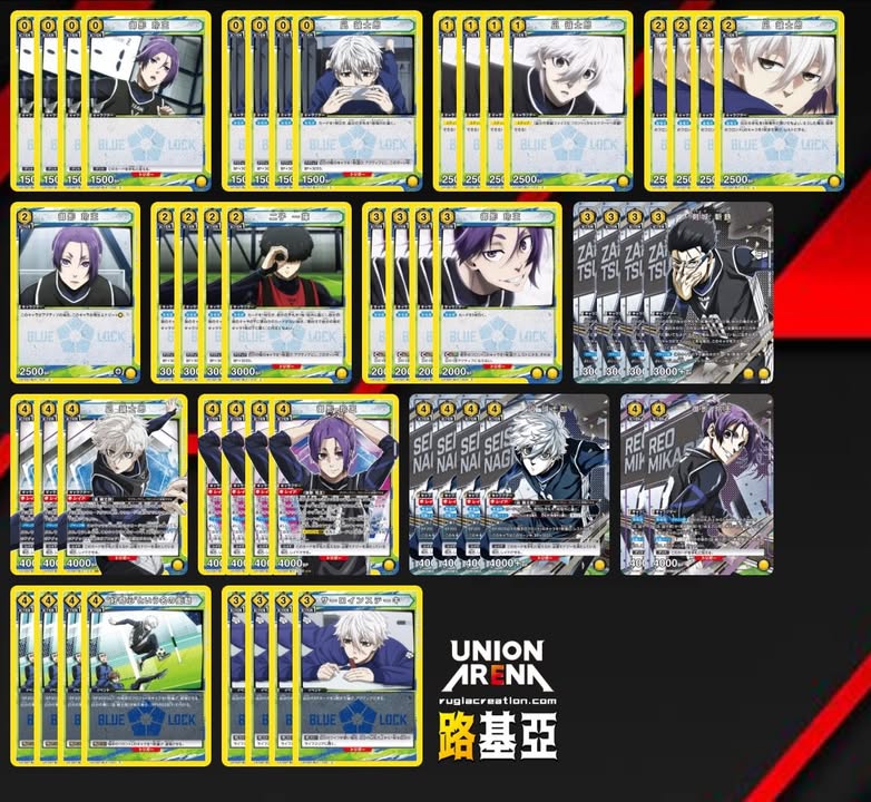 黃足球 BLUE LOCK 藍色監獄 上位卡表