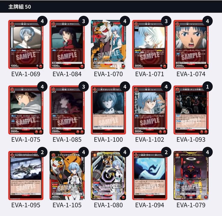 紅EVA-擬似神化 新世紀福音戰士新劇場版 上位卡表
